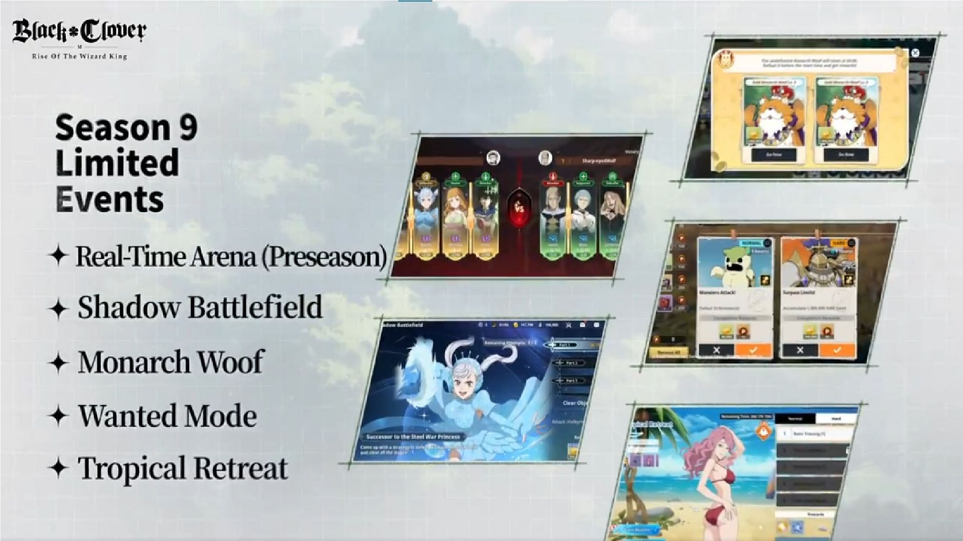 All the events arriving in Black Clover Mobile Season 9 (Image via Vic Game Studios)